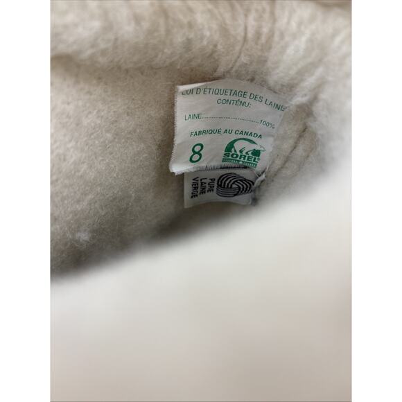 Sorel Caribou Boots Wool Lined Mens Size 8 Made In Canada Brown Kaufman Winter - Picture 5 of 11